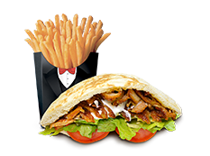 Cool Pita with french fries